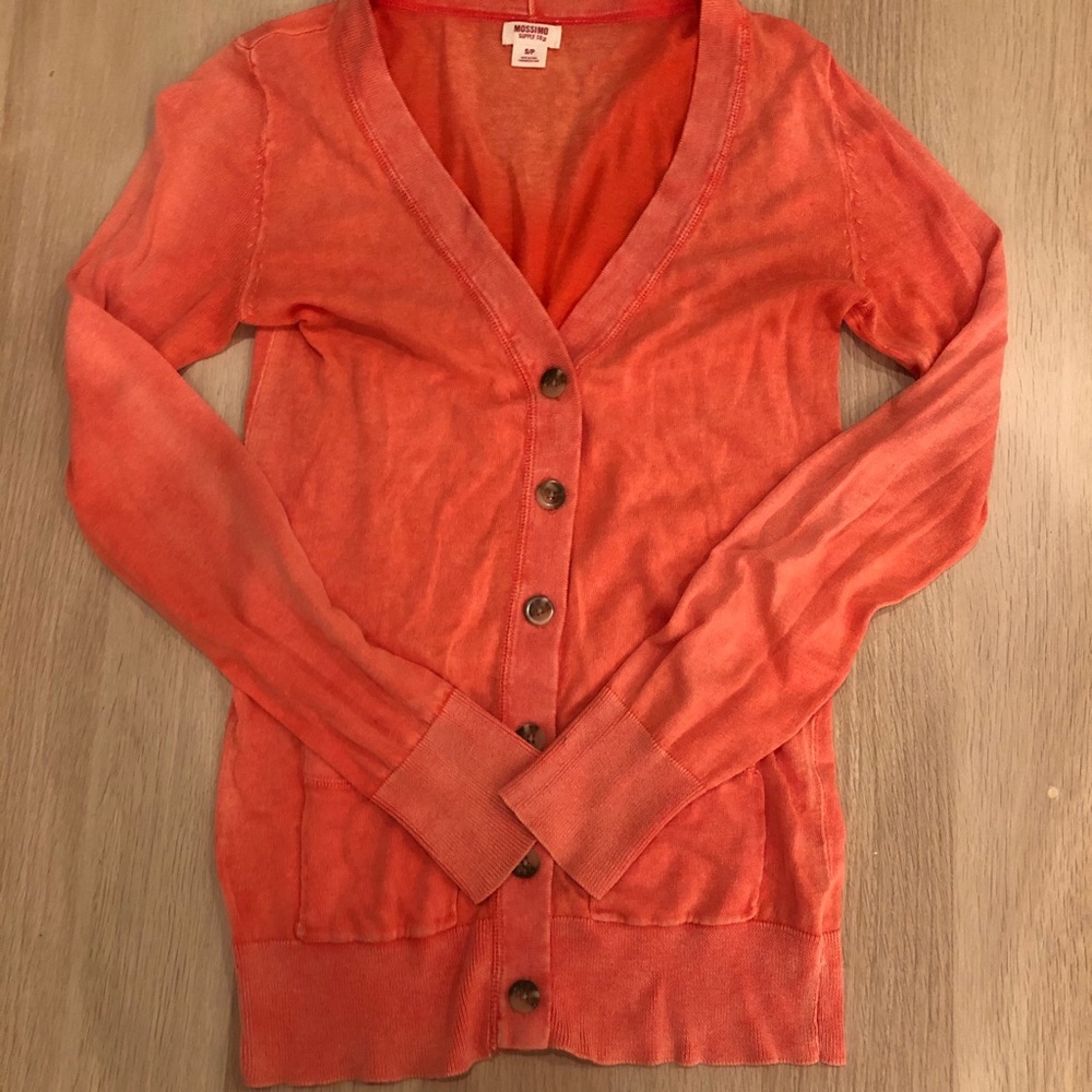 Target acid wash coral cardigan